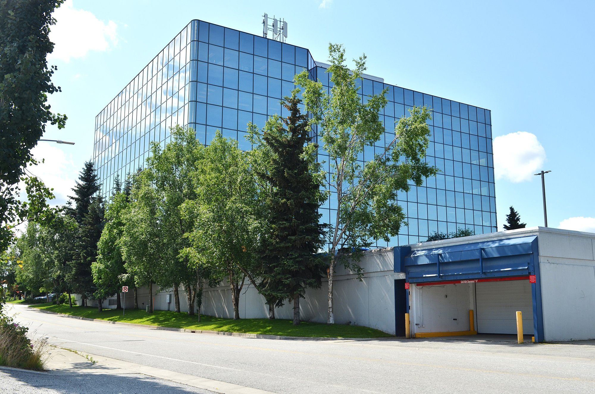 The Alaska Energy Building Heated Garage Entrance